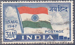 INDIA   SCOTT NO 201   USED  YEAR  1947 - Gebruikt