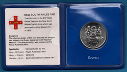 AUSTRALIA 10 DOLLARS 1987 KM# 93 Silver .925 Argent NEW SOUTH WALES - 10 Dollars