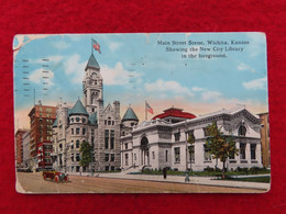 AK: Main Street Scene, Gelaufen Wichita 10. 1. 1923, Ohne Marke (Nr.3666) - Wichita