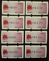 Black Imprint Set ATM Frama Stamp-Taiwan 2021 Year Auspicious Ox Chinese New Year Paper Cutting Unusual - Nuevos