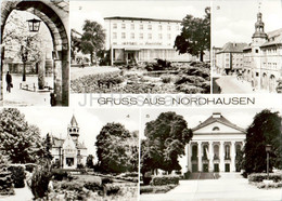 Gruss Aus Nordhausen - Hotel Handelshof Am Albert Kuntz Platz - Rathaus - Theater - Theatre - Germany DDR - Unused - Nordhausen