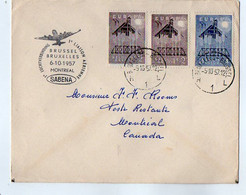 TB 3421 - 1957 - LSC - Lettre Par Avion / Sté SABENA / Première Liaison Aérienne BRUXELLES - MONTREAL ( Canada ) - Covers & Documents