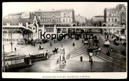ALTE REPRO KARTE BERLIN HALLESCHES TOR MIT HOCHBAHN-BAHNHOF STRASSENBAHN TRAM Tramway Train Zug Postcard - Kreuzberg