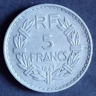 5 Francs Lavrillier 1947 Aluminium - 5 Francs