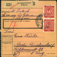 1947,PakEtkartE MIt MeF 40 Pfg. Ziffer Ab "DETTMANSDORF-KÖTZÖW - Autres & Non Classés