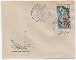 NOUVELLE CALEDONIE -  BARRAGE DE YATE / 1959  PA70 SUR ENVELOPPE FDC (ref LE4741) - Briefe U. Dokumente