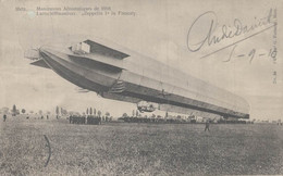 57 METZ MANOEUVRES AEROSTATIQUES DE 1910  DIRIGEABLE ZEPPELIN - Metz Campagne