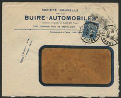 BUIRE AUTOMOBILE N° 140 Perforé B.A De Lyon En 1923. Voir Description - Covers & Documents