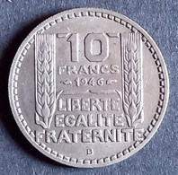 10 Francs Turin Grosse Tête 1946 B Rameaux Courts - 10 Francs