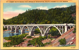 Oregon Highway U S 99 Robert Booth Bridge Over Umpqua At Winchester Curteich - Altri & Non Classificati