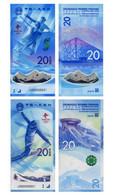 (lower Postage/Invoice)China 2022 Winter Olympics / Olympic Games Bank Notes,Plastic/Paper,Set Of 2.Dreamlike Beautiful - Winter 2022: Peking