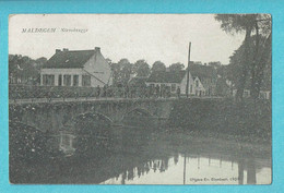 * Maldegem (Oost Vlaanderen) * (Uitgave Ev. Standaert 1909) Stroobrugge, Pont, Bridge, Canal, Quai, Animée, Old - Maldegem