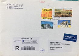 GERMANY 2020,ATM FRAMA STAMP, SELF ADHESIV 4 STAMPS ,VIEW OF CITY ,BUILDING ,ARCHITECTURE TOURISM ,FIMOUS PLACE VIEW RE - Covers & Documents