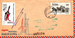 G POLAND - 1966.09.08 - Rocket Flight On The 50th Anniversary Of Philately In Warsaw (5359) - Fusées