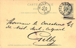 Entier Postal De Poperinghe à Gilly 1894 - - Briefkaarten 1871-1909