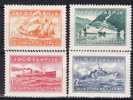 Yugoslavia Kingdom 1939 Navy Boats Mi#385-388 Mint Hinged - Neufs