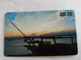 QATAR  PUBLIC TELECOM CORPORATION / PAY PHONE  MAGNETIC/ AUTELCA   Q 20   QTR 37  Dhow At Dusk     **9489** - Qatar