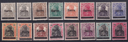 SAAR - 1920 - 1° TIRAGE - YVERT N° 1/16 * MH  - COTE = 395 EUR. - Ungebraucht