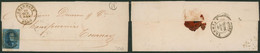 Médaillon - N°11A Sur LAC Obl P51 çàd Grammont + Boite Rurale "N" (Idegem, 1860) > Tournay / Pli D'archive - 1858-1862 Medaillen (9/12)