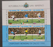 SO) 1990, SAN MARINO, SOCCER WORLD CUP, SPORTS - Andere & Zonder Classificatie