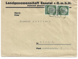 3208f: Heimatbeleg III. Reich Stainach, Landgenossenschaft Ennstal Bedarfsbrief Mit Postablage - Stainach
