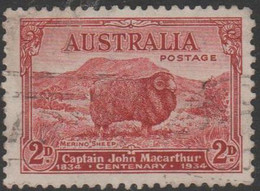AUSTRALIA - USED 1934 2d Macarthur "Dark Hills"- Merino Sheep - Oblitérés