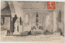 Villeneuve-la-Dondagre -L'Intérieur De L'Eglise   -  (F.1875) - Villeneuve-la-Dondagre