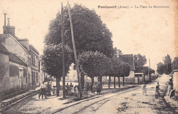 Pontavert * La Place Des Marronniers * Animée - Autres & Non Classés