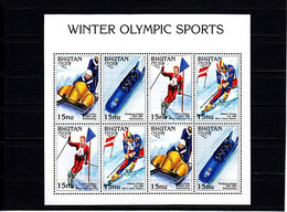 Olympics 1998 - Ski - Bob - BHUTAN - Sheet MNH - Hiver 1998: Nagano