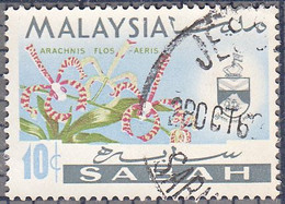 MALAYSIA --SABAH  SCOTT NO  21  USED   YEAR  1965 - Sabah