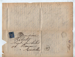 TB 3478 - 1879 - LAC - Lettre De Mr JOSEPH à ORLEANS Pour Mr ROBERTY à MARSEILLE - 1877-1920: Semi Modern Period