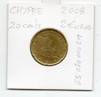 CHYPRE    20 C     2008      65 070 000 Exp     Etat :voir Scan - Zypern