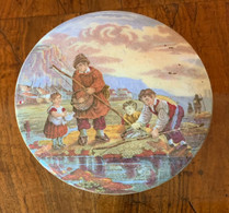 SCATOLA INGLESE Primi ‘900 CERAMICA , Coperchio Decorato Con Bambini E Pescatore - Zonder Classificatie