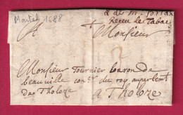 LETTRE DE MARTEL LOT 1688 POUR TOULOUSE LETTRE COVER FRANCE - ....-1700: Precursors