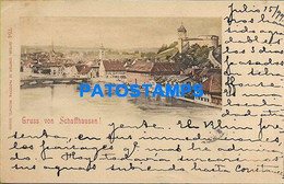 185362 SWITZERLAND SCHAFFHAUSEN VIEW PARTIAL TAXADA CIRCULATED TO GERMANY POSTAL POSTCARD - Hausen Am Albis 