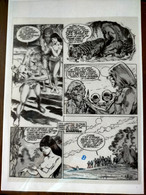 RARISSIME Pièce Unique Très Rare Film D' Impression Planche Plastique Du RAHAN 35 EO Page 36/54 NEUF Tigre 1983 CHERET - Rahan