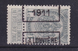 DDBB 686 - Timbre PREO 1627 - TP 81 LA LOUVIERE 1911 - Rolstempels 1910-19