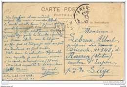 RAEREN ..-- ARLON ..-- Eglise St - Martin . 1923 Vers RAEREN ( Mr Albert LEBRUN , Douanier ) . Voir Verso . - Raeren