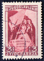 JUGOSLAVIA -  CONGRES COMMUNIST PARTY  Mi. 543C  Perf  K 12½  - O - 1948 - Geschnittene, Druckproben Und Abarten