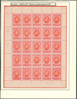 Croix-rouge - F133** (Charnière Sur BDF + V1 à V3). Petit Feuillet De 25 Timbres. - Zonder Classificatie