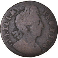 Monnaie, Grande-Bretagne, William III, 1/2 Penny, 1700, B+, Cuivre, KM:503 - B. 1/2 Penny