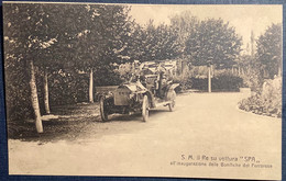 FERRARA: IL RE SU VETTURA "SPA" BONIFICHE DEL FERRARESE ~1911 (Car Ppc Italia Cartoline Automobile Automobili Fiat - Ferrara