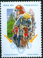 BRAZIL 2022 - FIREFIGHTER -  UNIFORM  - RESCUE DOG - MINT - Unused Stamps