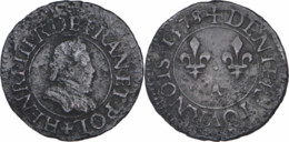 France - 1578 - Denier Tournois - Paris (A) - Henri III - RARE - FS01E10 - 1574-1589 Henry III