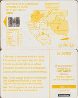 475/ Gabon; P21. Orange Map, 25 Ut., Yellow CN - Gabun
