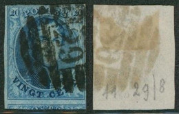 Médaillon - N°11 Margé + Voisin Obl P29 Courtrai (8 Barres) - 1858-1862 Medaillen (9/12)