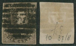 Médaillon - N°10 Margé Obl P37 Eecloo (8 Barres) - 1858-1862 Medaillen (9/12)