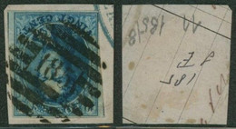 Médaillon - N°11 Margé Sur Fragment Obl P185 Seraing (8 Barres) - 1858-1862 Medaillen (9/12)