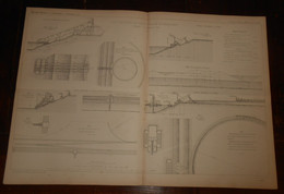 Plan Comparatif Des Divers Systèmes De Terrassement Employés à L'Isthme De Suez.1865. - Arbeitsbeschaffung