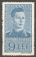 Romania - Stempelmarke - Timbru Fiscal Tax Revenue Stamp 9 LEI - Revenue Stamps